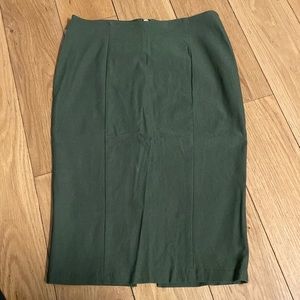 Olive green pencil skirt